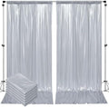 Outpain Thick 30 ft x 10 ft Silver Sequin Backdrop Curtain for Parties, Wrinkle Free Glitter Photo Backdrop Drapes 6 Panels 5x10ft Silver Back Drop Cloth for Wedding Christmas Photography Background by Outpain