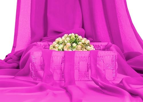 95 Yard Chiffon Fabrics, 44" Wide, Lightweight, Sheer – Hot Pink - Image 2