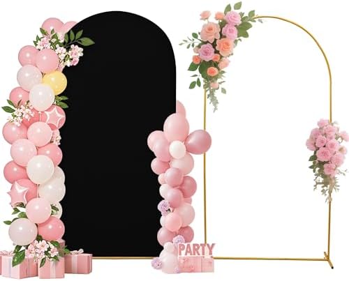 7.2FT Wedding Arch Cover – Stretchy Spandex Fabric Backdrop for Arch Stand by SUKAIKEQA