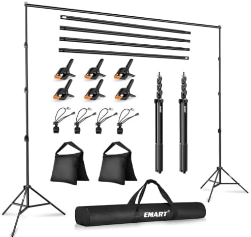 EMART Photo Backdrop Stand, 8.5x10ft Back Drop Stand for Party, Photography by EMART