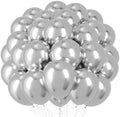 Voircoloria 66pcs Metallic Silver Latex Party Balloons, 12inch by Voircoloria