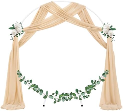 Wedding Arch Draping Fabric Sheer Chiffon Curtain Drape Wedding Party Decor - Image 2