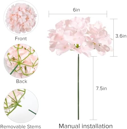 Auihiay 304 Pcs Hydrangea Artificial Flowers, Faux Hydrangea Flowers - Image 4