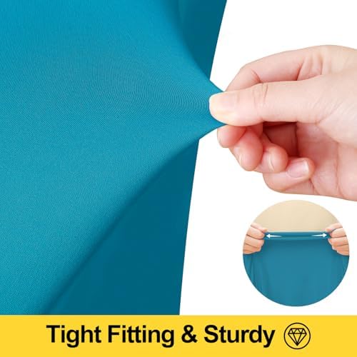 Smiry Spandex Elastic Fitted Table Cloth Skirt for 6FT Rectangle Table - Image 3