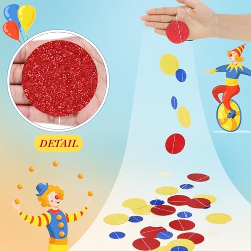 Outus 10 Pieces Dot Garland Banner Hanging, Red,Blue,Yellow - Image 3