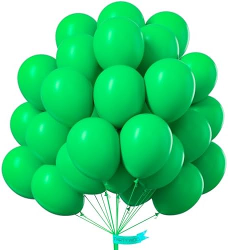 PartyWoo Green Balloons 50pcs Green Latex Helium Balloons 12 Inch by PartyWoo