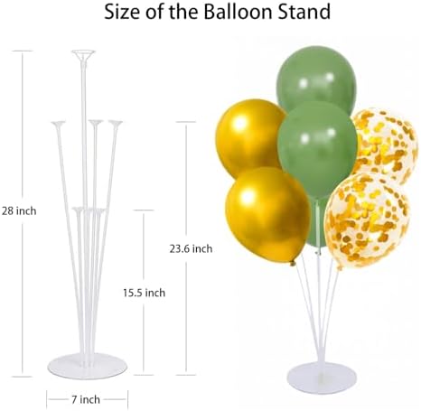 Balloon Stand Kit For Table - 8 Sets Balloon Sticks with Base For Birthday Graduation Party Decorations - Image 6