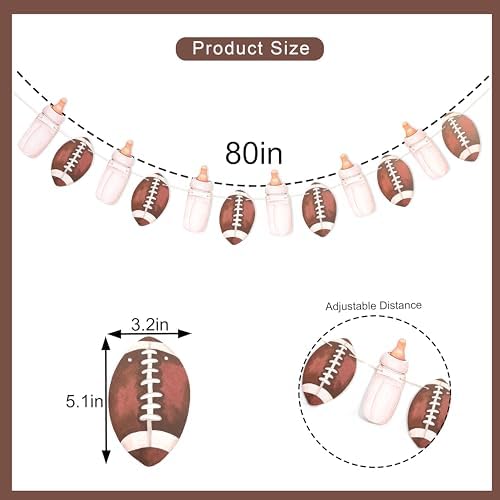 Football Baby Shower Banner,Football Party Birthday Banner - Image 2