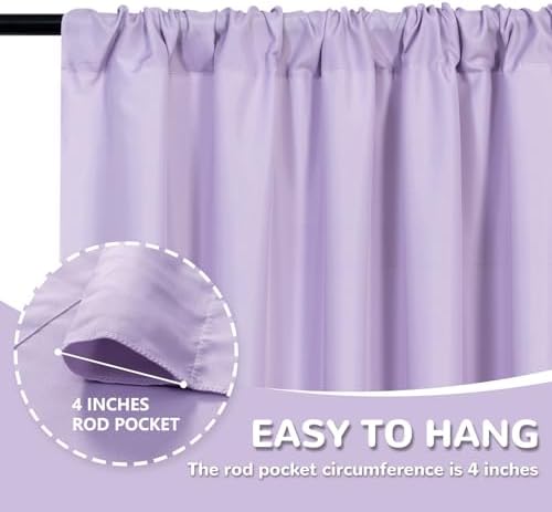 MEETSKY Purple Backdrop Curtains,Wedding Backdrop Drapes,5ft x 7ft,2 Panels - Image 5