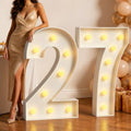 Imprsv Marquee Numbers 3FT Large Light Up Numbers 27 Birthday Decorations by Letsmakeitimpressive
