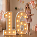 imprsv 4FT Marquee Numbers 16, Light Up Numbers for 16th Birthday Decor by Letsmakeitimpressive