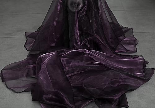 45 Yard Organza Fabric 44" Wide for Wedding Event Décor - Plum - Image 3