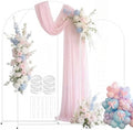 EMART 7.2/6.6/6Ft White Arch Backdrop Stand Set 3 for Wedding Party Balloon by EMART