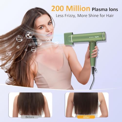 High-Speed Plasma Ion Hair Dryer, Foldable 1500W Professional Blow Dryer - Image 3
