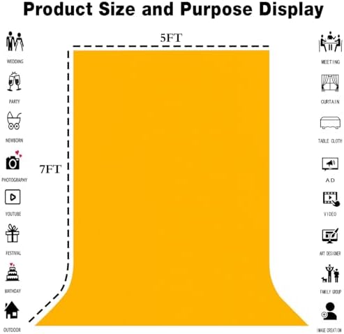 Yellow Photography Backdrop for Photoshoot, Fabric 10x10ft - Image 3