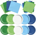 CMUSKO Golf Party Decorations - 60Pcs Blue Green Plates & Napkins Set Hole in One Golf Themed Tableware for Birthday,Baby Shower by CMUSKO