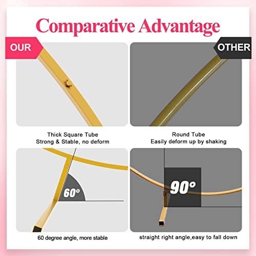 Wokceer Round Backdrop Stand 6FT Gold Metal Circle Balloon Arch Frame - Image 6