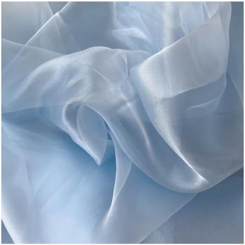 80 Yard Organza Fabric 44" Wide for Wedding Event Décor - Baby Blue - Image 3