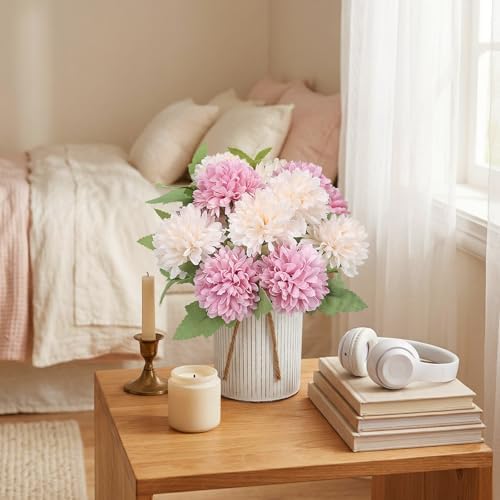 6 Set Pre-Made Flower Table Centerpieces - Dusty Pink & Champagne - Image 6