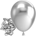 Bezente Metallic Silver Balloons Latex Matte Balloons 150 Pack 5 inch Small by Bezente