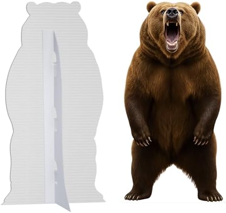 Bear Cardboard Cutout, 6 ft Life Size, Safari Theme, 1 PC - Image 3
