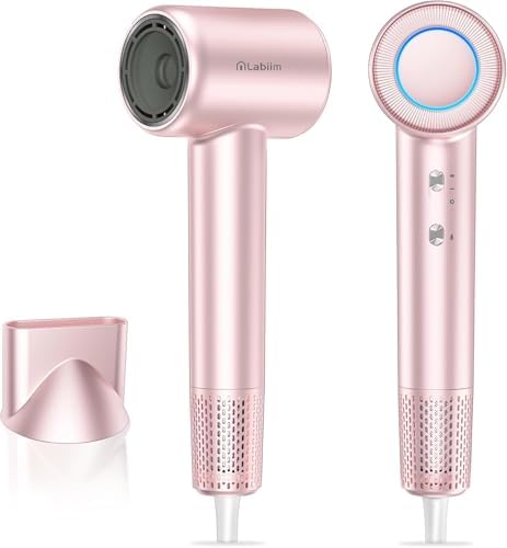 Labiim Hair Dryer, High-Speed Ionic Blow Dryer 110,000 RPM Motor, Pink by Labiimhome