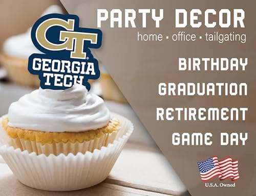 Georgia Tech Party Decorations Cupcake Toppers Graduation Party Decor 42 Pc - Image 5