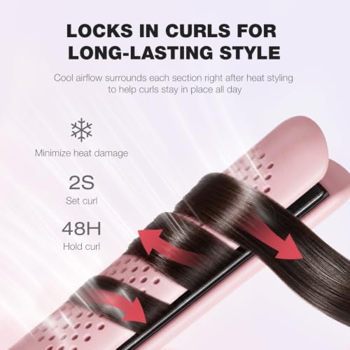 BABONIR Airflow Styler Curling Iron, 2 in 1 Straightener and Curler - Image 2