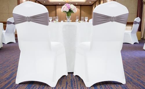 Pack of 250 Spandex Chair Sashes for Wedding Party & Event – Silver Grey - Image 6