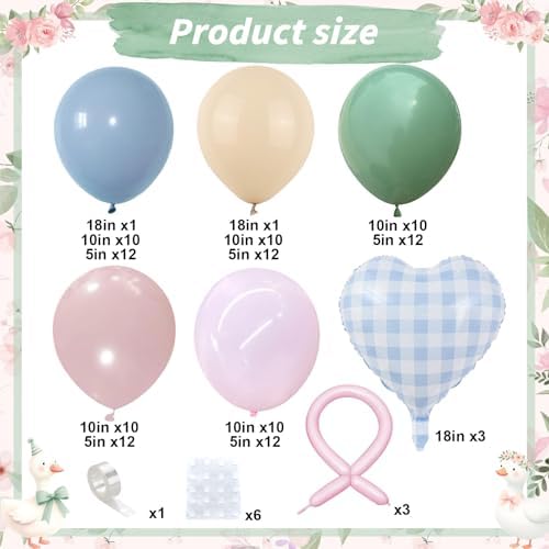 Pink Blue Green Balloon Arch Garland Kit for Wildflower Baby Shower Decor - Image 2