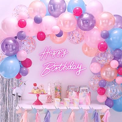 40"/23" Happy Birthday Neon Sign Large - Pink Happy Birthday Sign 12V - Happy Birthday Light Up Sign with Dimmable Switch - 2PCS Happy Birthday LED Sign for Backdrop, Party, Celebration, Decoration - Image 3