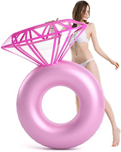 Jasonwell Inflatable Diamond Ring Pool Float - Engagement Ring Bachelorette Party Float Stagette Decorations Swimming Tube Floaty Outdoor Water Lounge Floats for Adults - Image 2