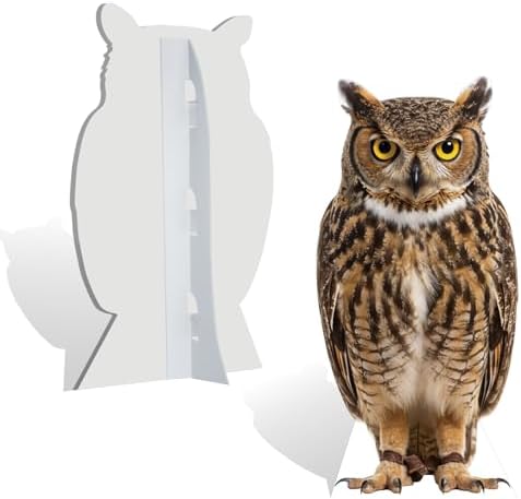 Owl Life Size Cardboard Cutout 2FT, Standup, 1 PC, for Parties - Image 3