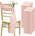 fani 120 PCS Satin Chair Sashes, 7x78 Inch, Rose Gold by fani