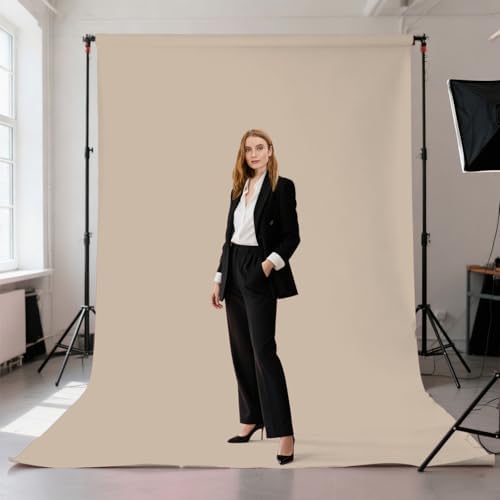 Beige Photography Backdrop for Photoshoot, Fabric 10x10ft - Image 2