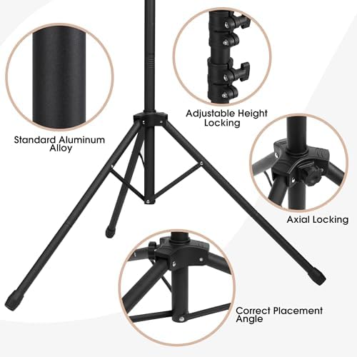8x5ft T-Shape Backdrop Stand, Adjustable Background Support Stand Kit, Portable Photo Banner Holder with 6 Spring Clamps, Sandbag, Carry Bag for Party, Wedding, Photography and Decoration - Image 4