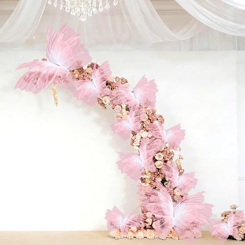 10 Pcs 24'' 20'' 12'' Large Gradient Pink Pearl Butterfly Decoration 3 Size - Image 4