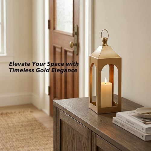 Modern Farmhouse Lantern Decor Metal Decorative Hanging Candle Lanterns - Image 7
