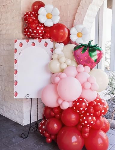 Strawberry Balloon Arch Garland Kit, Berry First Birthday Decor - Image 6