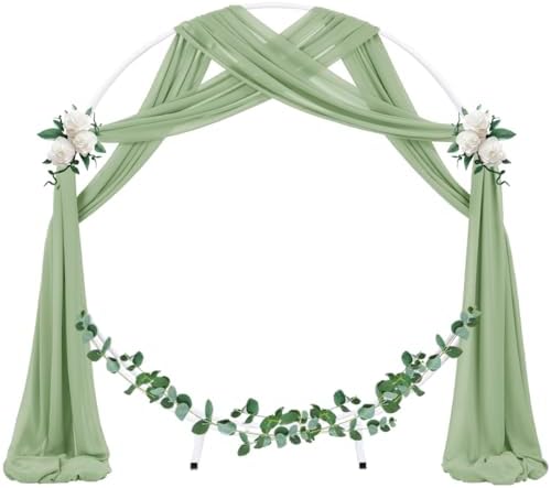 Wedding Arch Draping Fabric Sheer Chiffon Curtain Drape Wedding Party Decor - Image 2