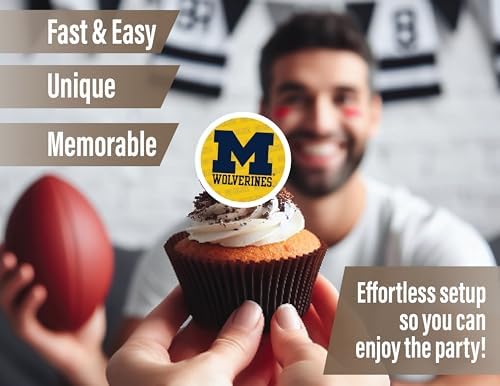 Michigan Party Decorations, Wolverines Cake Topper & Graduation Decor 42 Pc - Image 4
