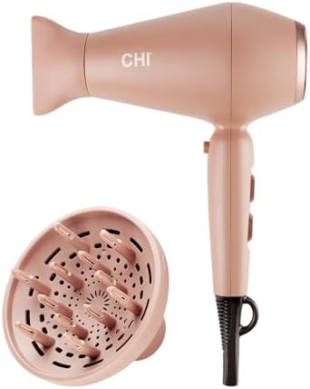 CHI 1875 Series Hair Dryer, Lightweight & Powerful Blow Dryer, Mocha by FaroukSystemsInc