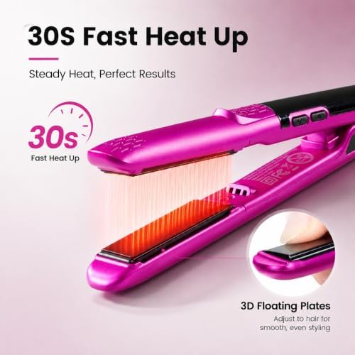 1/2 Inch Mini Flat Iron Adjustable Temps, Dual Voltage for Travel - Image 6