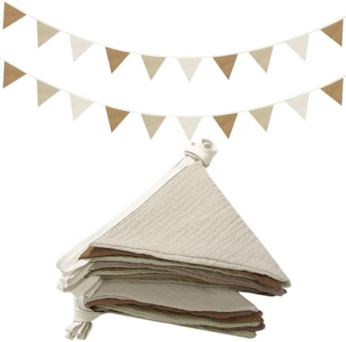 Oudain 2 Pcs Pennant Banner Flags Nursery Garland Triangle, Simple Color by Oudain