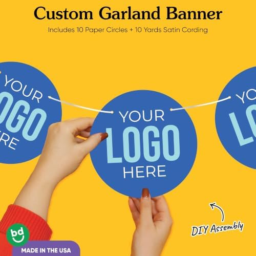 Custom Business Logo Pennant - Garland Banner - 10pc - Image 3