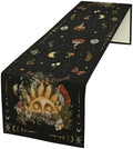 Sun Moon Moth Mushroom Table Runner Moon Phase Floral Seasonal Spring Autumn Gothic Tarot Dinner Runner for Farmhouse Kitchen Dining Table Holiday Party Decoration 13"x70" by SHElifestyle