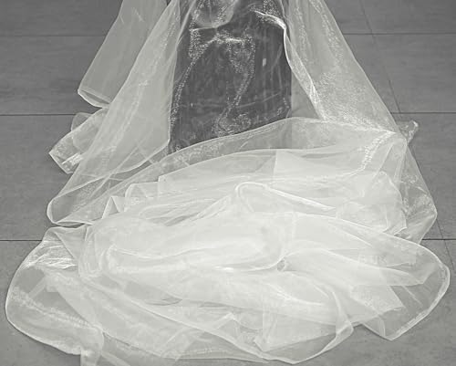 100 Yard Organza Fabric 44" Wide for Wedding Event Décor - Ivory - Image 3