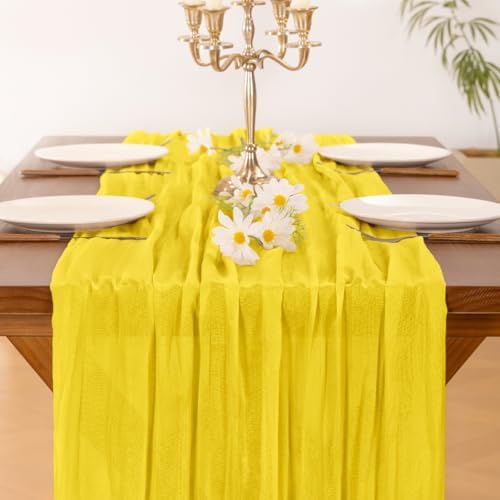 Cheesecloth Table Runner Fall Boho Wedding Birthday Party Home Decor - Image 2