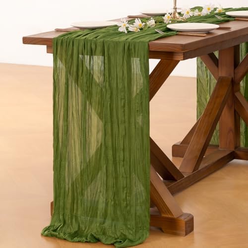 Cheesecloth Table Runner Fall Boho Wedding Birthday Party Home Decor - Image 4