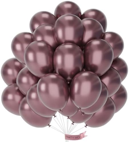 PartyWoo Copper Bronze Balloons 50pcs Metallic Brown Color 12 Inch by PartyWoo